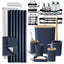 Hearth & Harbor 27 Piece Bamboo Bathroom Sets, Christmas Bathroom Accessories Set with Bathroom Rugs and Shower Caddy Set