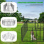 Dog Fence, 4/6/8/12/16 Panels 24"\32"\40"H Foldable Dog Playpen, Exercise Heavy Duty Metal Dog Cage for Yard, Lockable Double Door Pet Fence Indoor Outdoor Dog Pen for Large Medium Small Animals Pet