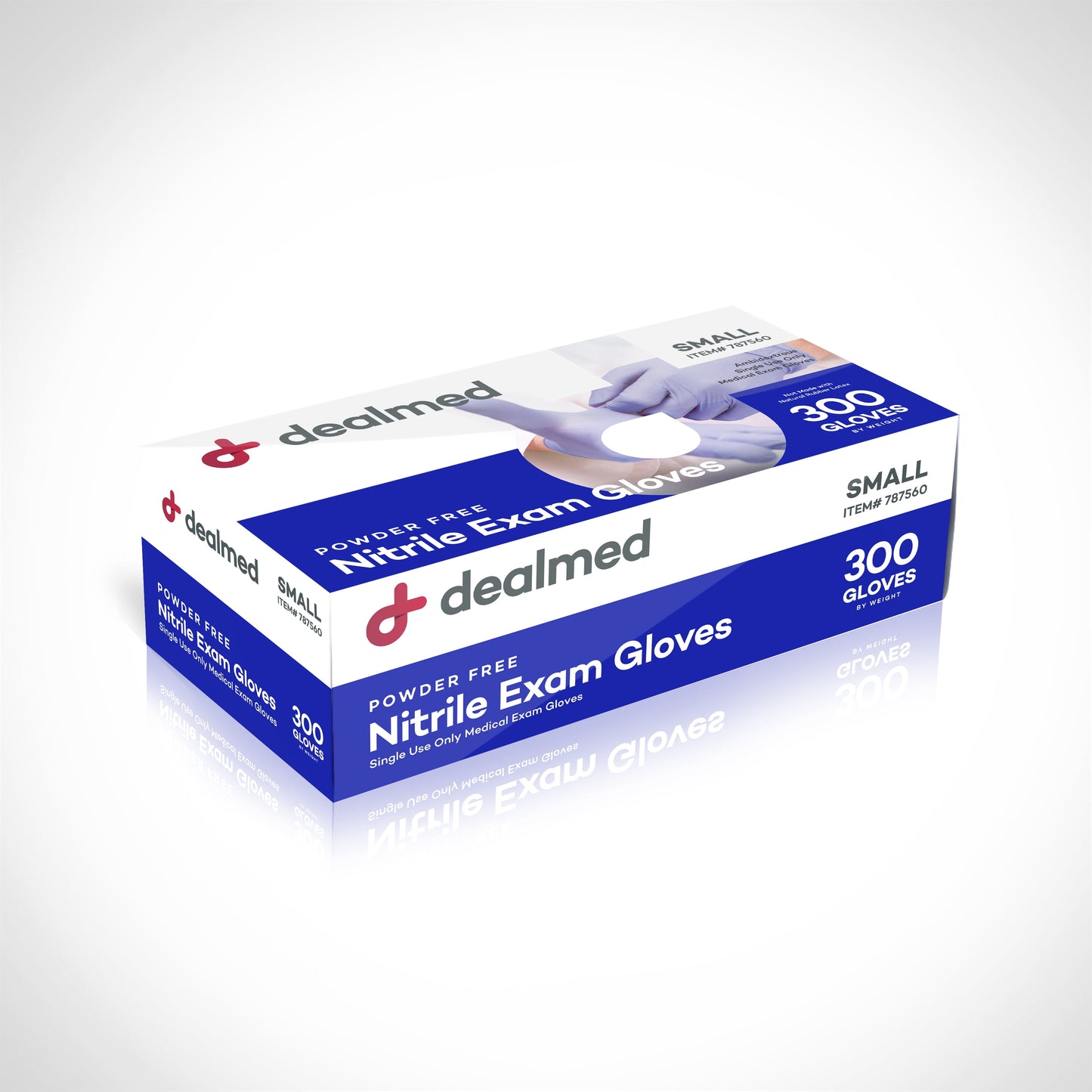 Dealmed Nitrile Medical Grade Exam Gloves, 3.0 Mm, Latex Free, Disposable Gloves for Hospitals, Law Enforcement, First Response, Blue (Small, 3000 Ct.)