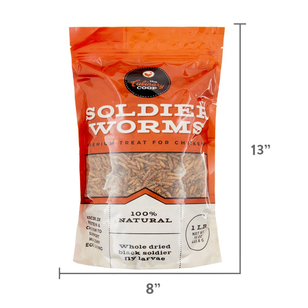 Culinary Coop Dried Soldierworm Treats for Chickens 16Oz