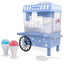 Nostalgia Tabletop Snow Cone Maker, Shaved Ice Machine and Snow Cone Maker with 2 Ice Molds, Red