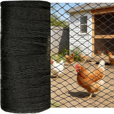 Bird Netting for Chicken Coop 25X50 FT, 1" Chicken Run Cover Net | Woven Coop Netting Roof against Hawk, Eagle, Owls, Bird Netting for Garden, Fruit Trees, Plants, Vegetables Protection