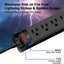 Yintar 6Ft Surge Protector Power Strip with 6 Outlets & 3 USB Ports, Black