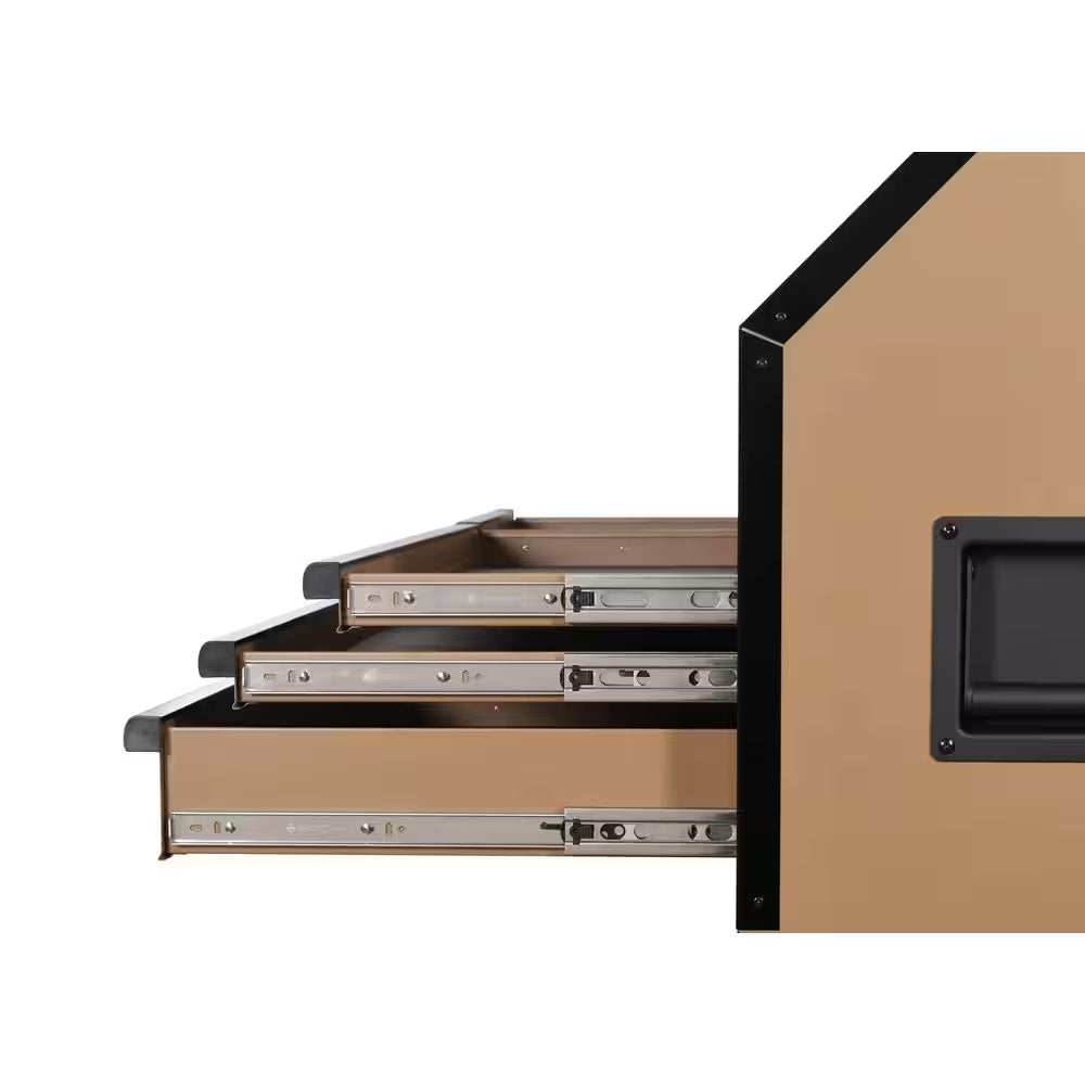 Heavy Duty 52 In. W 6-Drawer Matte Tan Top Tool Chest