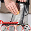 Ourokhome Cheese Grater with Handle, Stainless Steel Box Grater, 4 Side Kitchen Vegetable Shredder Slicer Zester with Container for Parmesan, Cabbage, Ginger, Lemon, Chocolate, Coconut (Black)
