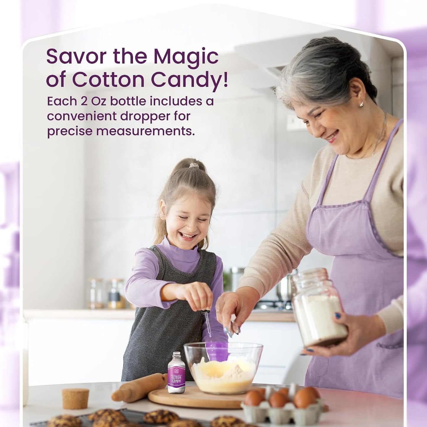 Palm and Plenty Cotton Candy Extract - Flavoring for Candy, Baking, and Drinks - Food-Grade Oil for Baked Goods, Desserts, Frostings, and Fillings, Keto-Friendly - 2 Oz Plastic Dropper Bottle - Made in USA