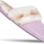 Jessica Simpson Womens Comfy Faux Fur House Slipper Scuff Memory Foam Slip on Anti-Skid Soleslipper