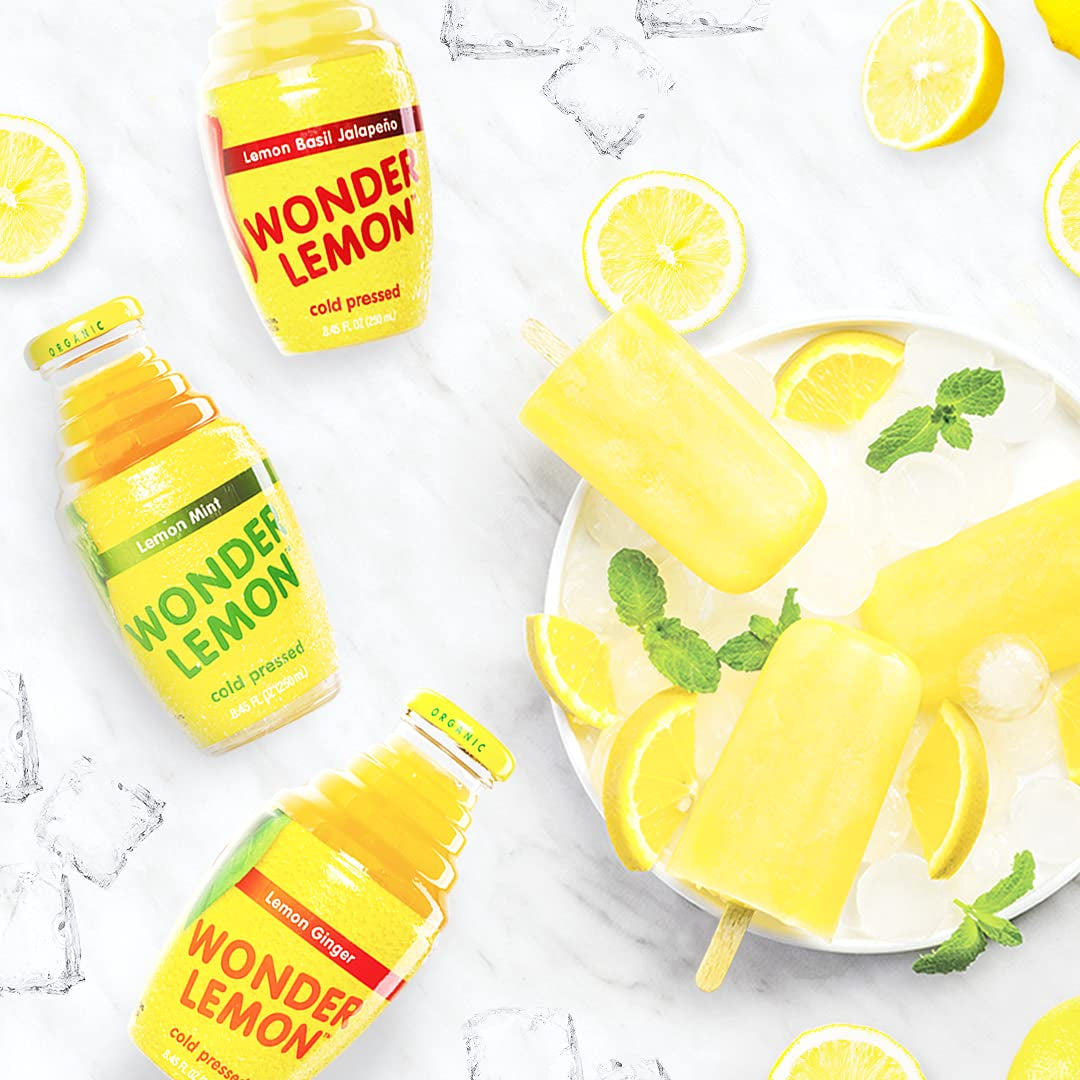 Wonder Lemon Organic Lemon Cold Pressed Juice, Variety Pack, 8.45Oz, 6 Pack