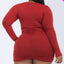 Plus Size Crisscross Cutout Front Mini Dress (CAPELLA)