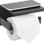 HITSLAM Toilet Paper Holder with Shelf, Stick on Matte Black Toilet Paper Roll Holder, Self Adhesive or Wall-Mount with Screws for Bathroom,Washroom