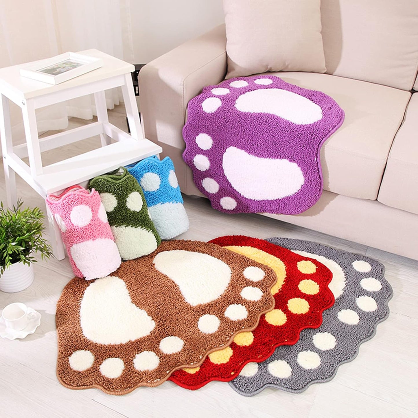 Bathroom Rugs Mats Water Absorbent Non-Slip Mat Used in Bathroom, Shower, Room, Etc.Soft Microfiber Bath Mat Machine Washable Bath Mat Bathroom Mat (Pink, 19X26'')