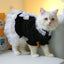 ZPAQI Cat Outfits for Cats Only Pet Costume Dog Clothes Black Dress for Girl Dogs