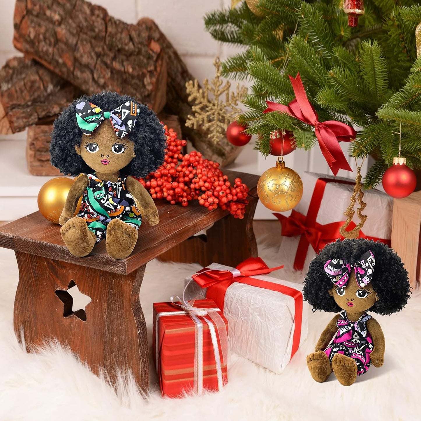 Black Baby Doll S Soft Doll, 12” Black Dolls African American Ba by Dol L Soft Baby Doll,Plush Doll S Girls Black Baby Dolls for Christmas