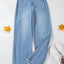 PRETTYGARDEN Wide Leg Jeans for Women Trendy High Waisted Stretchy Baggy Raw Hem Denim Palazzo Pants with Pockets