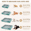 Payusd Dog Bed for Large Medium Small Dogs Orthopedic Waterproof Dog Sofa Bed Non Slip Pet Couch with Removable Washable Cover Supportive Foam M to XXL