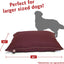 Majestic Pet Rectangle Large Dog Bed Washable – Non Slip Comfy Pet Bed – Dog Crate Bed Super Value Pillow Dog Bed – Dog Kennel Bed for Sleeping - Dog Bed Large Breed 46 X 35 Inch – Solid Burgundy