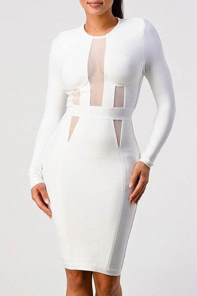 LONGSLEEVE BANDAGE DRESS