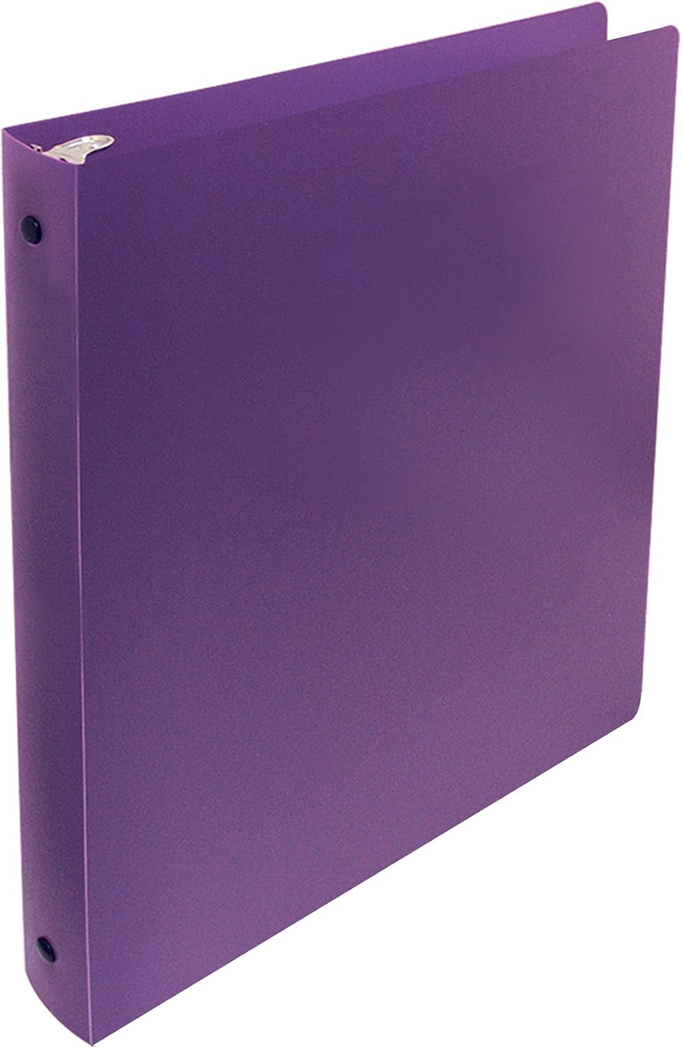 Better Office Products Flexible 3 Ring Poly Binder with Pocket, 1 Inch, Letter Size, 4 Pack-Red, Blue, Purple, and Black