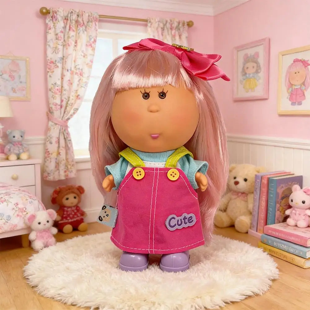 Cute Spanish Potato Doll Mia 18Cm Vinyl Head Soft Plush Body for Girls Boys Birthday Surprise Christmas Gift Toy