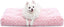 KSIIA Washable Dog Bed Deluxe Plush Dog Crate Beds Comfy Kennel Pad Anti-Slip Pet Sleeping Mat for Large, Jumbo, Medium, Small Dogs Breeds, 29" X 21", Pink