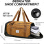 Laripwit Travel Duffle Bag for Men 40L Medium Sports Gym Bag with Wet Pocket & Shoes Compartment Weekender Overnight Backpack for Traveling Duffel Bag Backpack for Women, Khaki