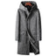 High Quality Woolen Coats Men Autumn Winter Long Hooded Wool Trench Coats Male Thick Warm Solid Business Casual Outwear Coat Man