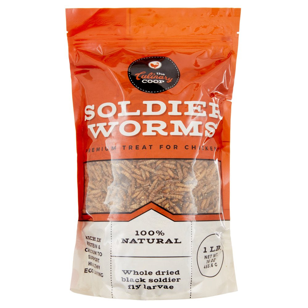 Culinary Coop Dried Soldierworm Treats for Chickens 16Oz