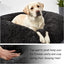 Washable Dog round Bed - Large Donut Dog Bed, Comfy Calming Cuddler