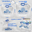 Waterstoragecube Premium Collapsible Water Container Bags 1.3 Gal (4-Pack)