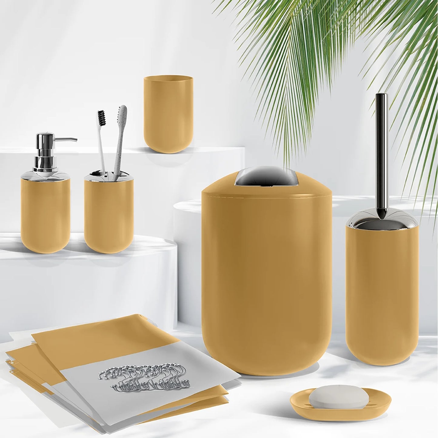 Hearth & Harbor 20 Piece Bathroom Accessories Set, Gold Bathroom Decor Set