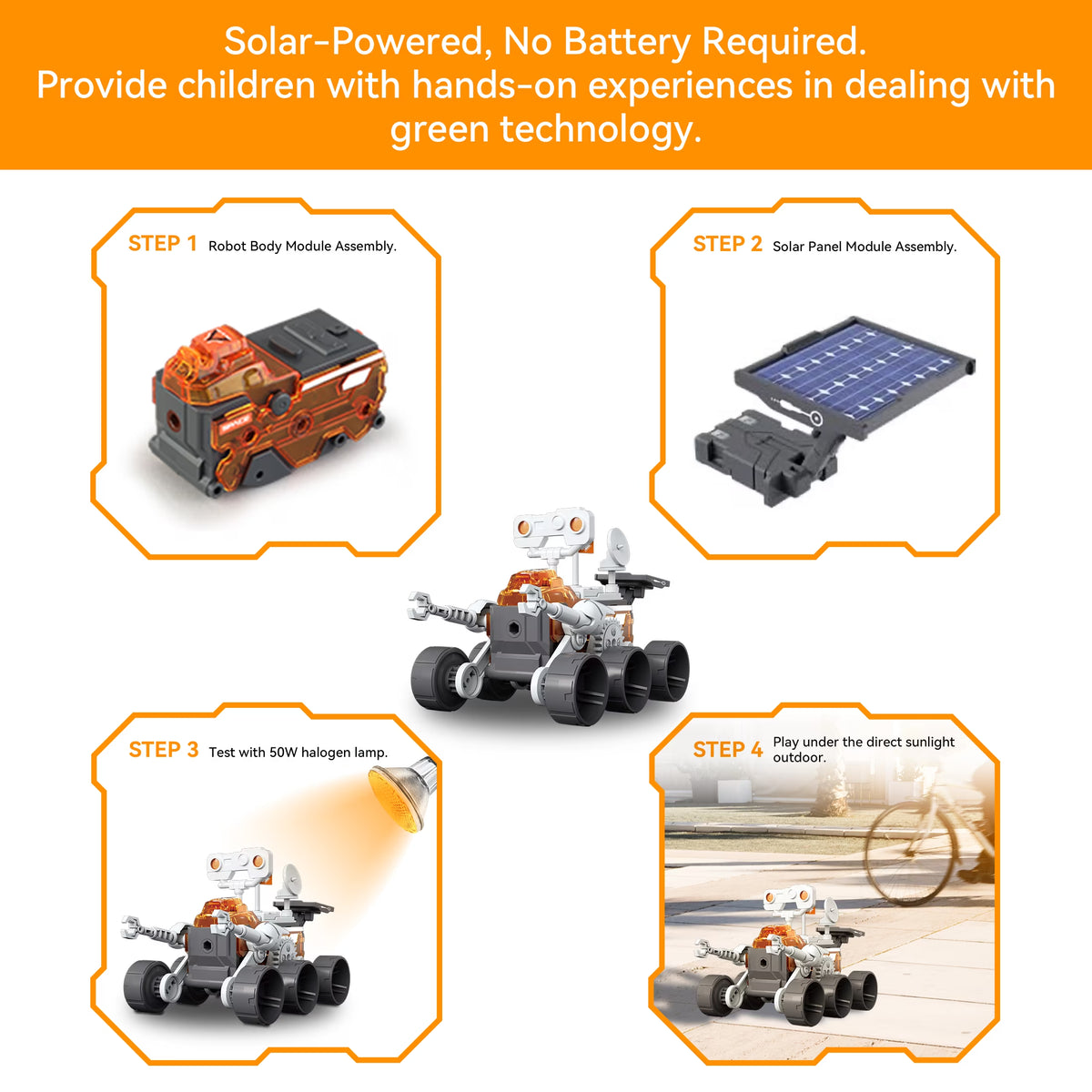 FAGINEY 4-In-1 Building Science STEM Kits, Solar Robot Toys for Kids Ages 8-14+, STEM Projects DIY Space Toys Birthday Gifts for Boys Girls Ages 8-16 Teens