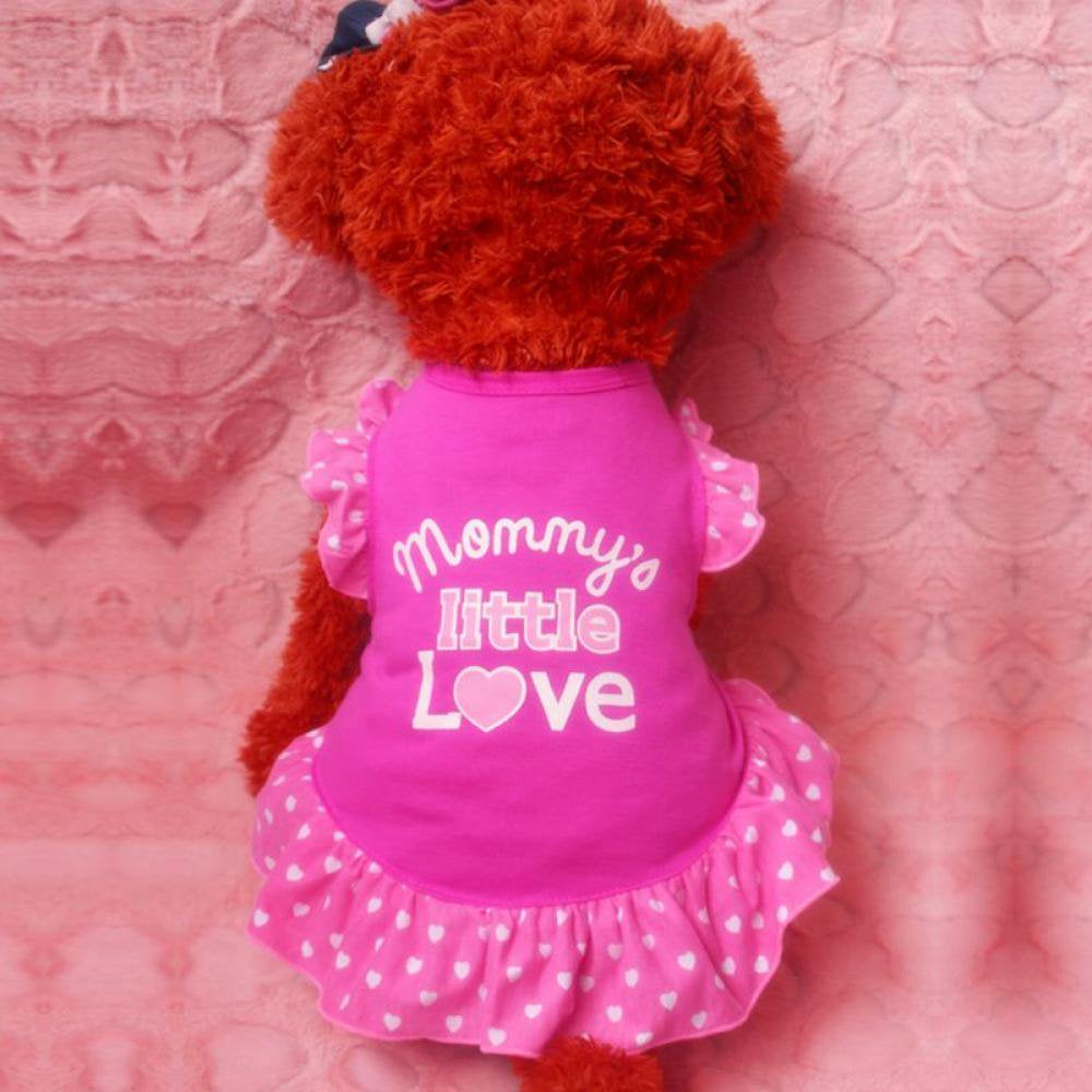 Clearance!Small Dog Summer Dresses Vest Top Clothes Puppy Pet Dress Skirt Coat Apparel Pets Cats Dog Shirts Girl Rose Red L