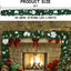 Mortime 9 FT LED Christmas Garland with Berries Bows Christmas Balls, Pre-Lit Artificial Garland with 50 Warm White LED Lights for Indoor Outdoor Christmas Decorations