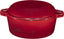Bruntmor 7 Quart Dutch Oven Pot with Lid - 2-In-1 Oval Cast Iron Enamel Cookware with Skillet Top - Enameled Dutch Oven for Bread, Baking, Stews, Roasting - Heat Resistant up to 500°F - Red Finish