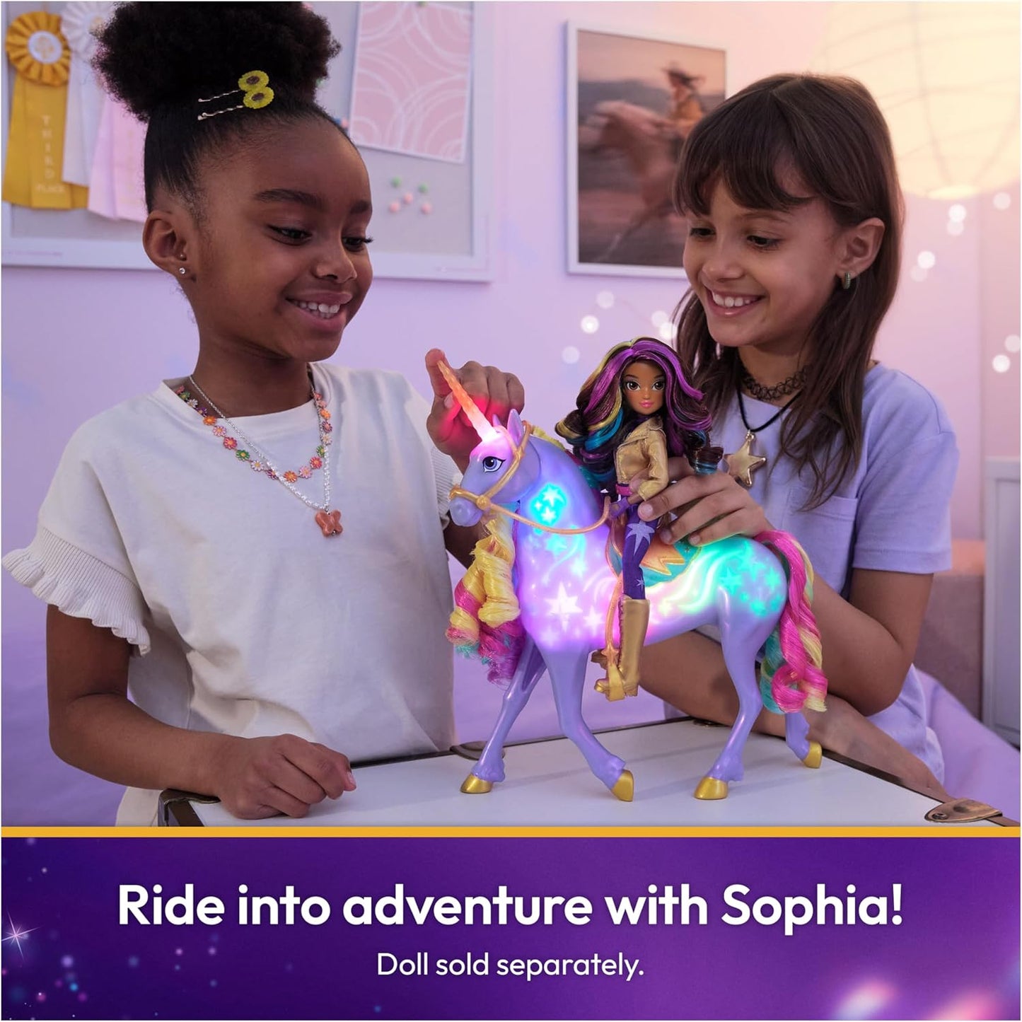 Unicorn Academy, Interactive Rainbow Light-Up Wildstar with Lights, Sounds & Music, Dolls & Unicorn Toys for Girls Ages 4 and Up