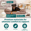 Furhaven Memory Foam Dog Bed for Large Dogs W/ Removable Bolsters & Washable Cover, for Dogs up to 95 Lbs - Plush & Velvet Waves Perfect Comfort Sofa - Brownstone, Jumbo/Xl