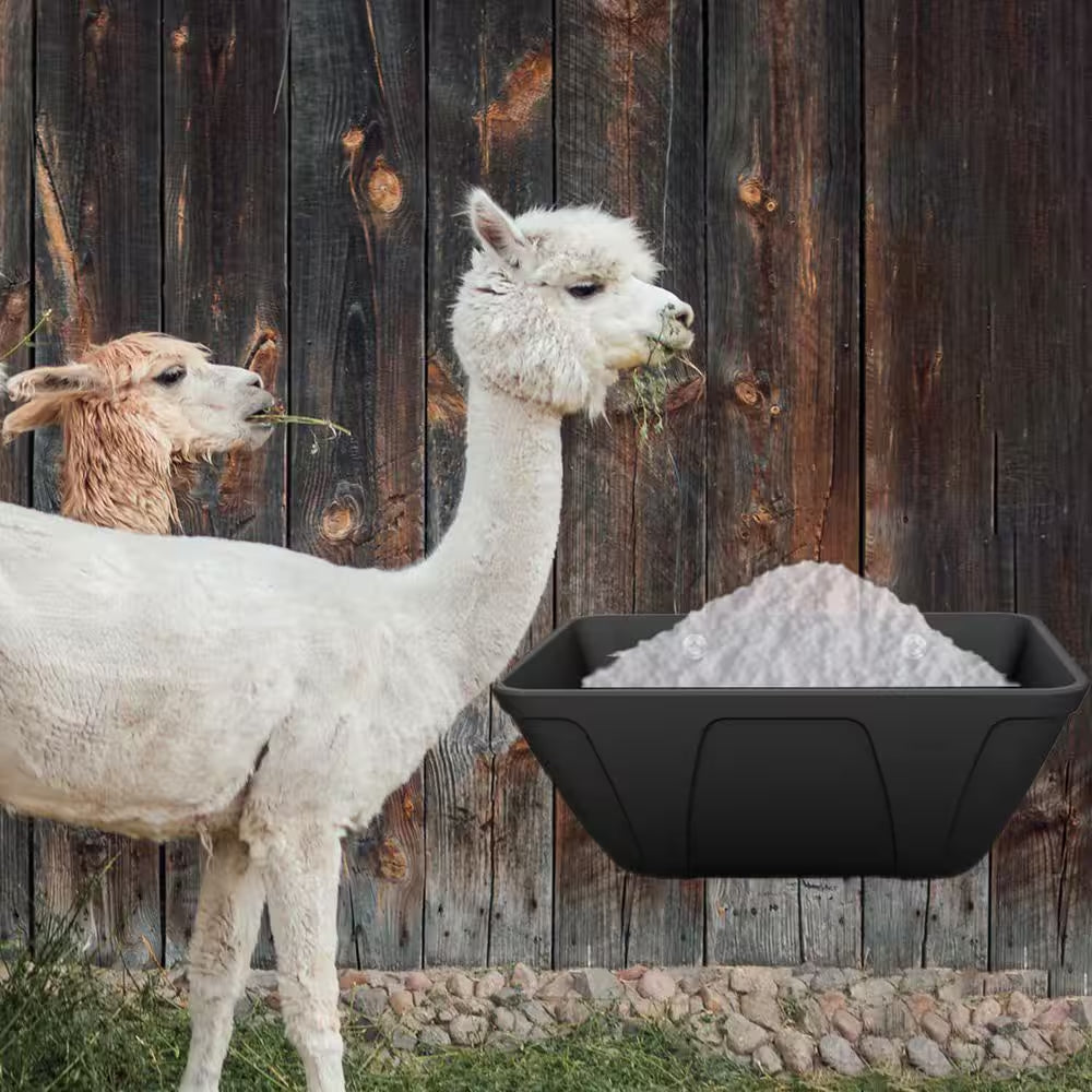 Hanging Feeder Trough for Poultry Goat Sheep Deer and Small Livestock PP Plastic Easy Mounting Feed Container
