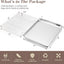 Teamfar Baking Sheet with Rack Set (2 Pans + 2 Racks), Stainless Steel Baking Pan Cookie Sheet for Baking, Non Toxic & Healthy, Easy Clean & Dishwasher Safe - 4 Pack