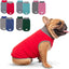 Cyeollo 2 Pack Dog Fleece Sweater Stretchy Sweatshirt with Reflective Stripe Pullover Soft Jacket Pet Clothes Dog Sweaters for Small Dogs, Red & Grey M