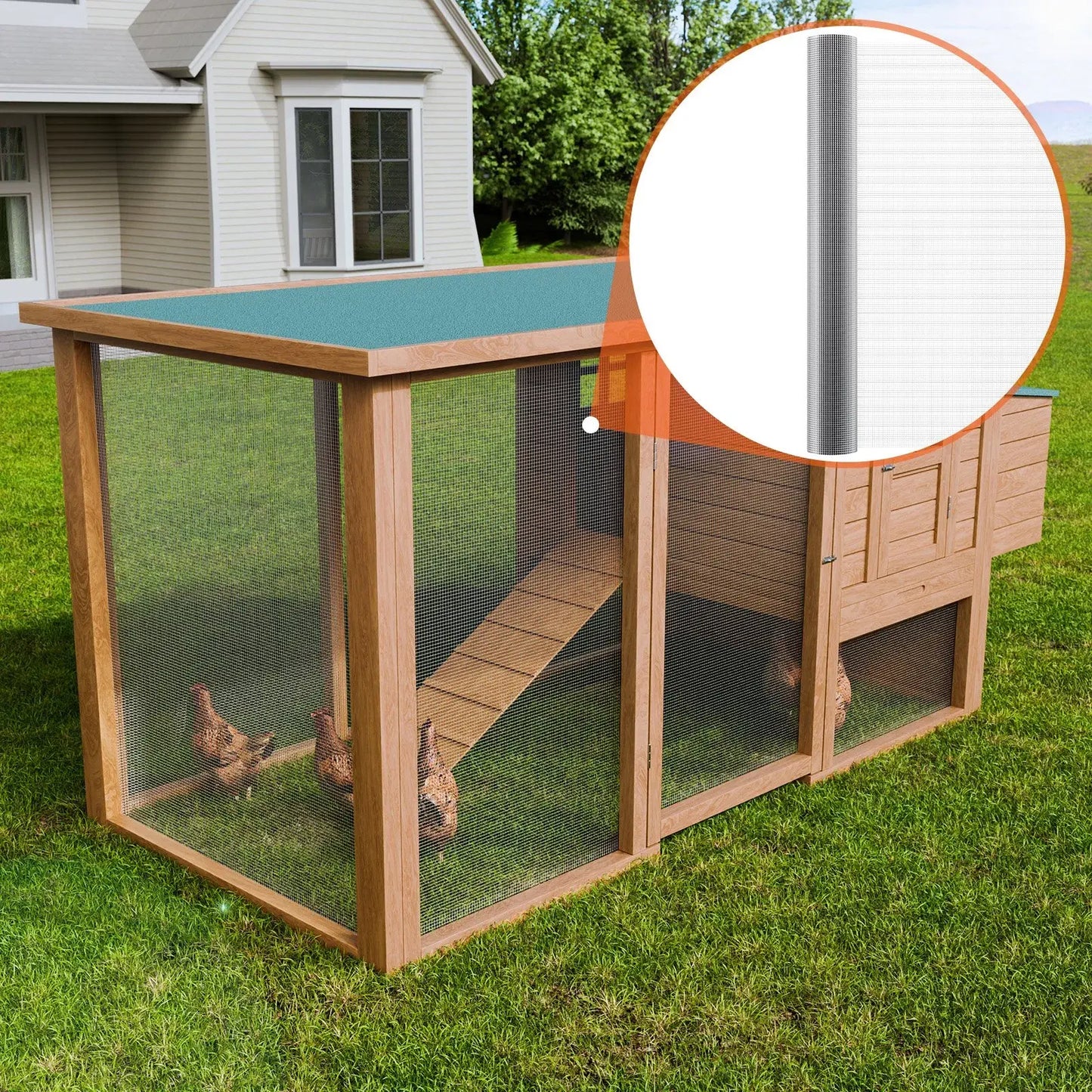 VEVOR Hardware Cloth, 1/4 Inch 48In X 50 Ft 23 Gauge, Hot Dipped Galvanized Wire Mesh Roll, Chicken Wire Fencing, Wire Mesh for Rabbit Cages, Garden, Small Rodents