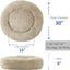 Washable Dog round Bed - Large Donut Dog Bed, Comfy Calming Cuddler