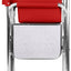 PICNIC TIME Sports Chair with Side Table and Armrest Caddy, Lightweight Aluminum Folding Outdoor Camping Chair for Adults, Portable Director Style Lawn Seating with Pockets & Carry Strap, (Red)