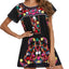 YZXDORWJ Women Mexican Embroidered Dress Short Sleeve