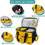 Petami Dog Travel Bag Organizer, Pet Travel Kit with 2 Food Containers & 2 Collapsible Dog Bowls, Pet Supplies Tote with Luggage Sleeve, Weekend Road Trip Camping Essentials, Yellow, Medium