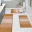 Ileading Traditional 4 Piece Microfiber Washable Bathroom Rug Set