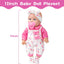 XFEYUE 12" Baby Doll with Pink Bowknot Clothing Set,12 Inch Realistic Baby Dolls with Clothes and Accessories,Pacifier Bottle Toy Pretend Play Collection for 3+ Child Girls Gifts