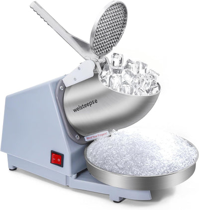 Shaved Ice Machine, Electric Ice Shaver Machine with Stainless Steel Blades, Powerful Snow Cone Machine for Home Kitchen, High Speed Shave Ice Machines for Slushies, Margaritas, Smoothies