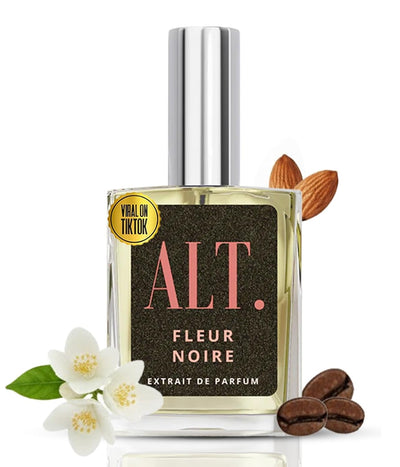 ALT. FRAGRANCES Fleur Noire - Inspired by Blk Opiu.M Perfume for Women, Extrait De Parfum, Long Lasting Fragrance with Coffee, Jasmine & Vanilla Notes, 60Ml