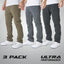 Ultra Performance 3 Pack Mens Fleece Wide Leg Sweatpants with Pockets, Open Bottom Workout Sweatpants for Men