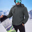 WULFUL Men'S Waterproof Ski Jacket Warm Winter Coats Windproof Winter Jackets for Men Fleece Lined Windbreaker with Hood